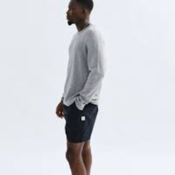 Reigning Champ long sleeve T-shirt 1x1 slub rib cotton gray Man size Large - Picture 8 of 8